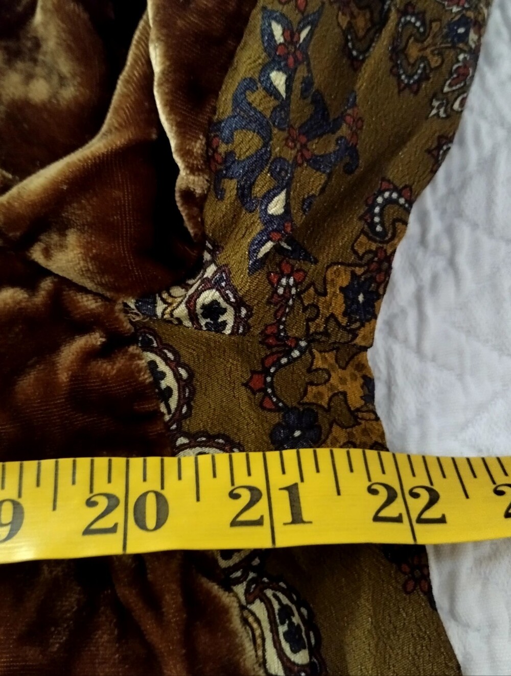 John Mark Velvet Embroidered Boho Relaxed Tassel Blouse Sz L - Picture 7 of 8